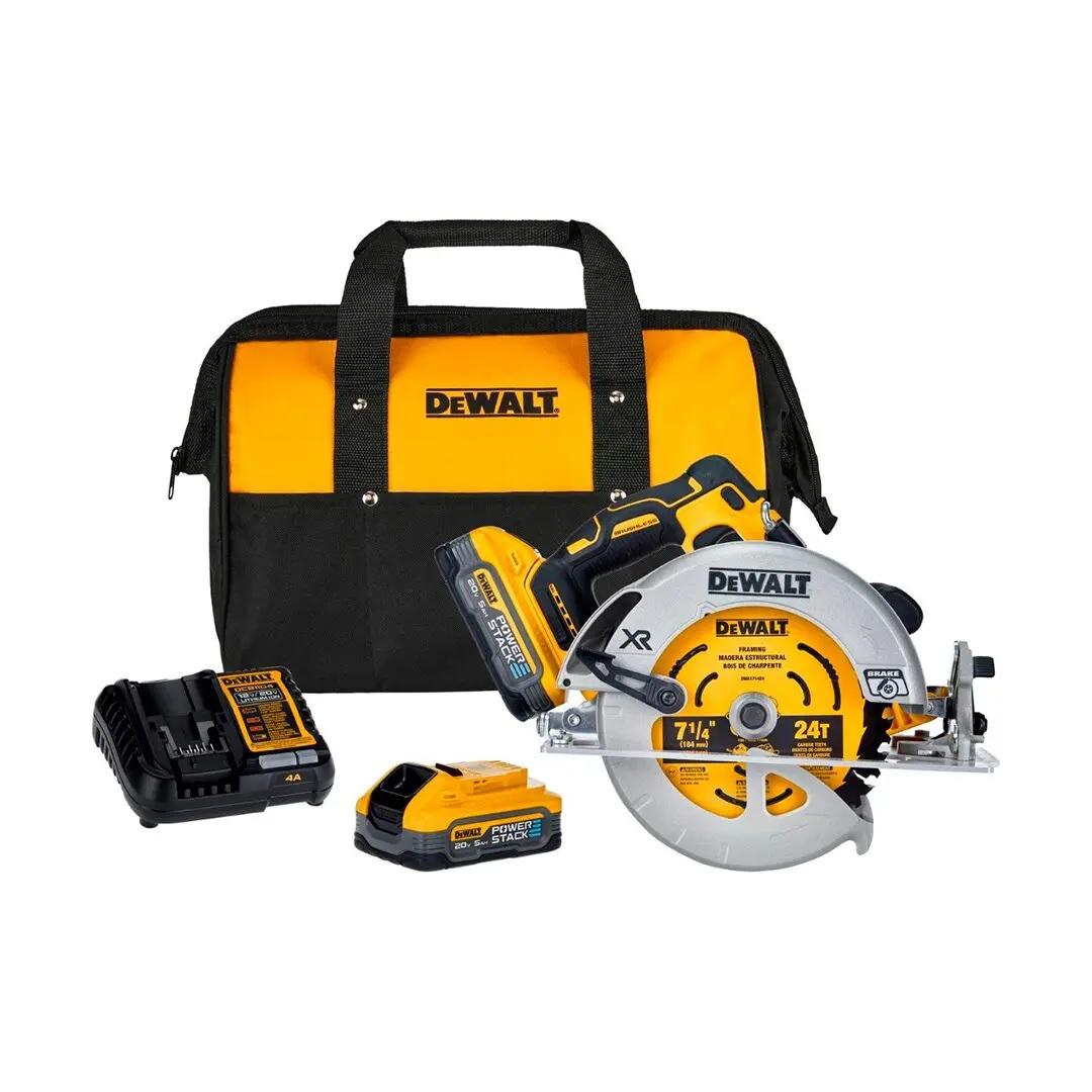 SIERRA CIRCULAR DEWALT DCS570H2-B2 20V 7 1/4+2B 5A+C+BOLSO - 1