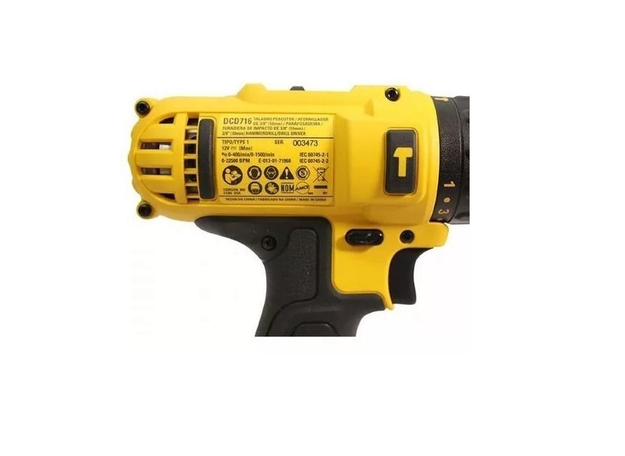 TALADRO PERCUTOR / ATORNILLADOR DEWALT 12V DCD716D2 - 4