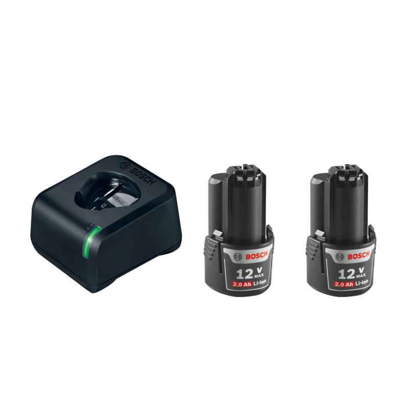 KIT 2 BATERÍAS BOSCH 12V 2AH + CARGADOR - 1