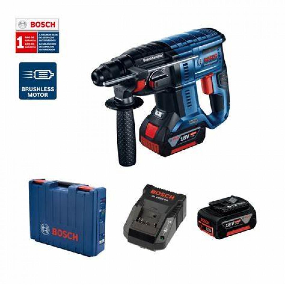 ROTOMARTILLO INALAMBRICO 18V GBH 180LI + 2 BATERIAS + 1 CARGADOR + MALETA BOSCH - 1
