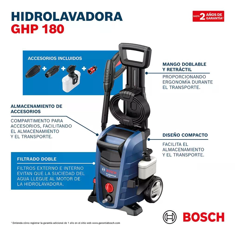 HIDROLAVADORA BOSCH GHP 220 2100W 152 BAR - 8