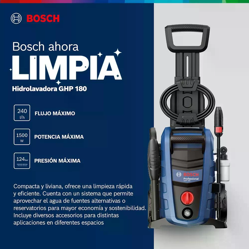 HIDROLAVADORA BOSCH GHP 220 2100W 152 BAR - 9
