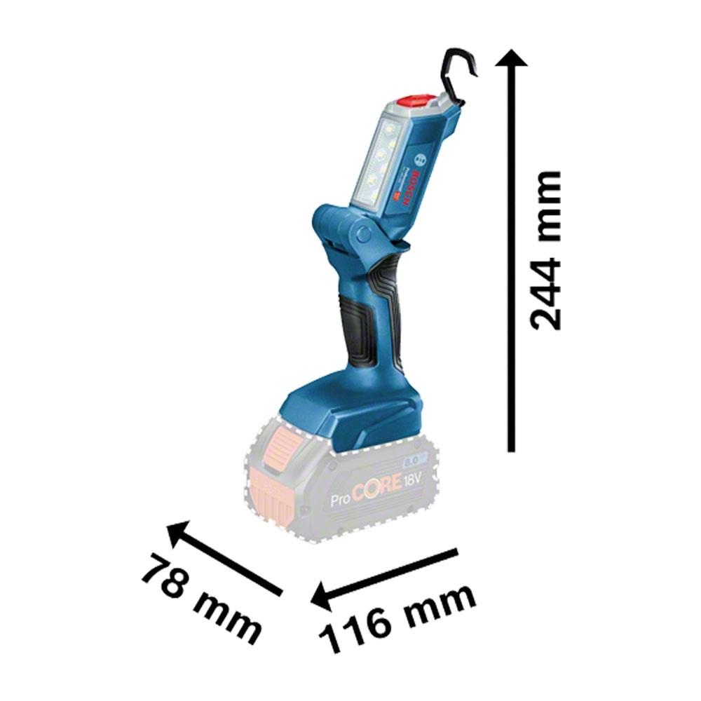 LINTERNA BOSCH 18V GLI 18V-300 SIN CARGADOR NI BATERIA - 5