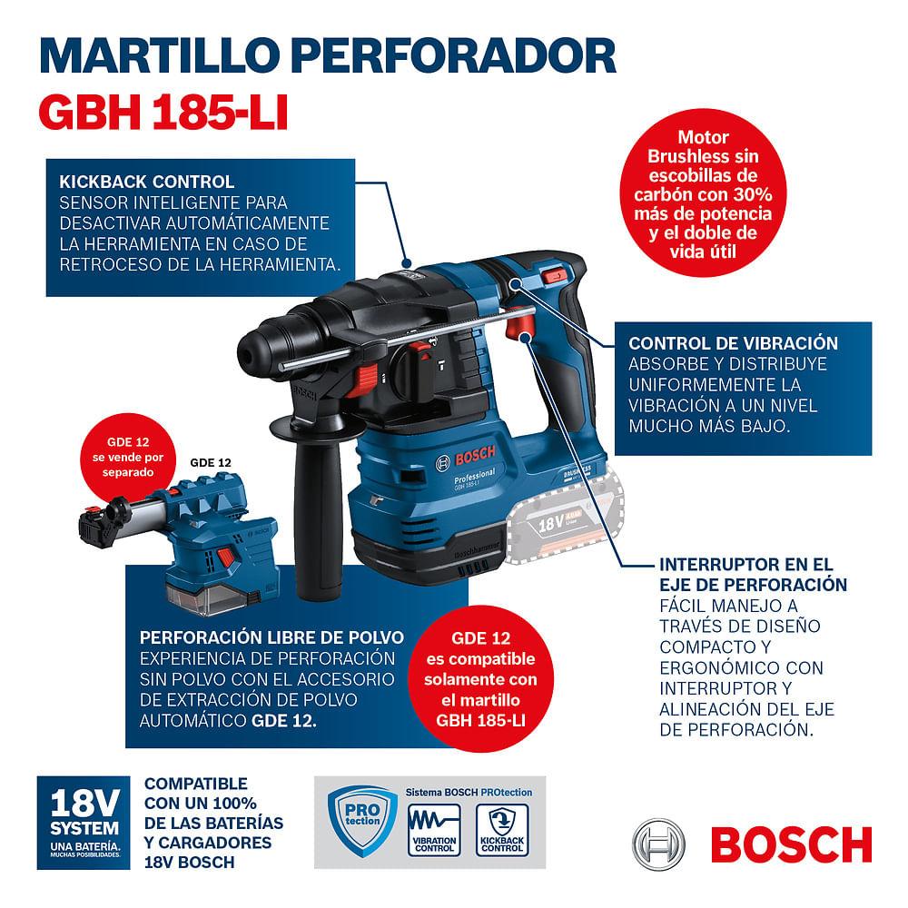 ROTOMARTILLO BOSCH GBH 185LI SOLO SIN BAT NI CARG - 8