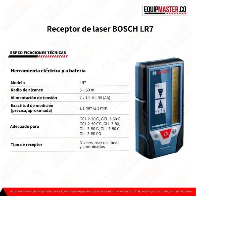 RECEPTOR LASER LR7 BOSCH - 3