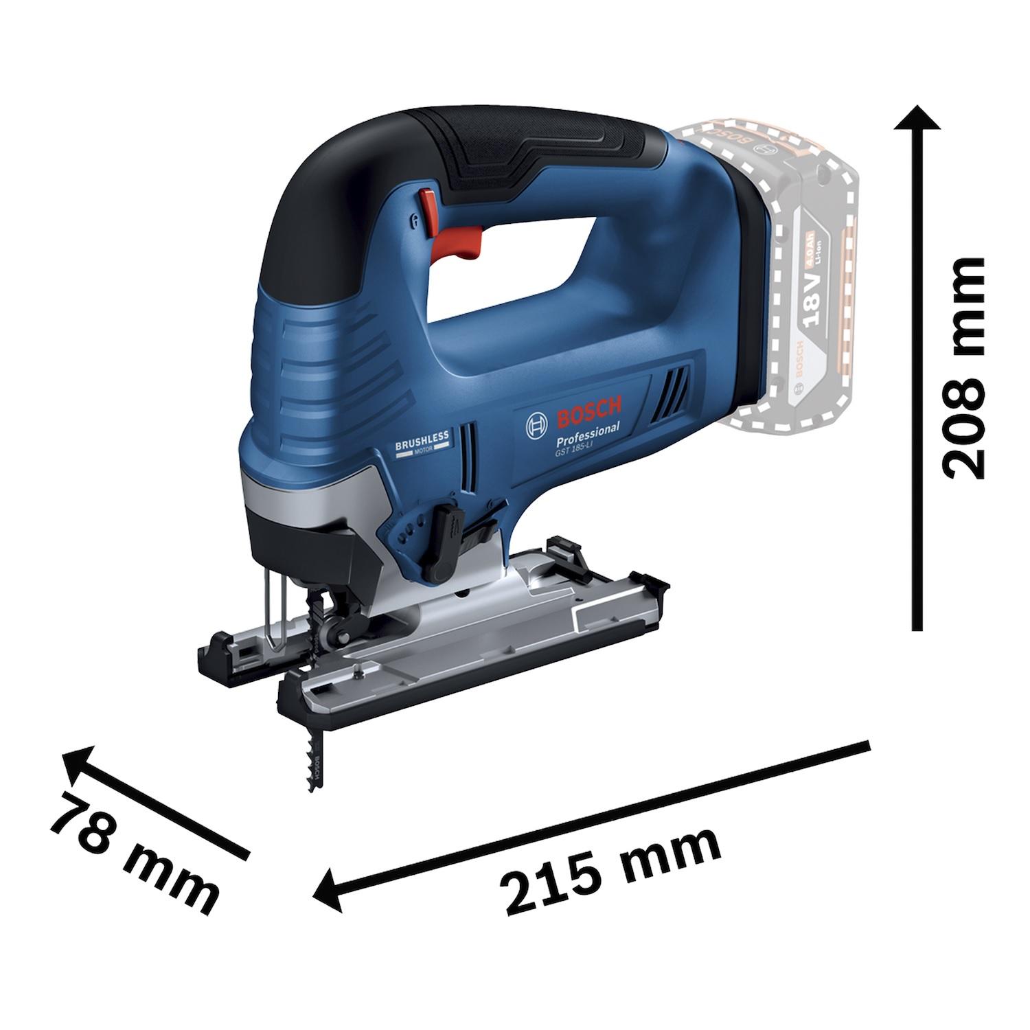 SIERRA CALADORA INALAMBRICA BOSCH GST 185-LI SOLO NO INCLUYE BATERIA NI CARGADOR - 2