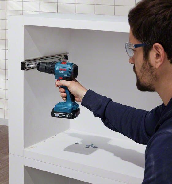 TALADRO PERCUTOR BOSCH 18V GSB 185-LI + 2 BAT 2.0 AH + CARG + MALETIN - 4