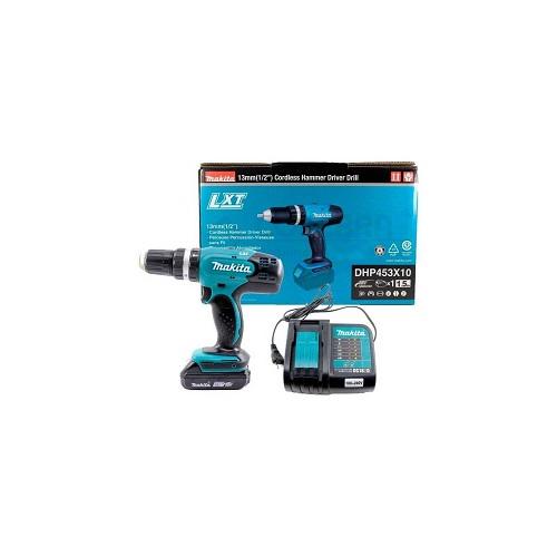 TALADRO PERCUTOR 13MM MAKITA DHP453 18V + BAT 1.5AH + CARG - 4