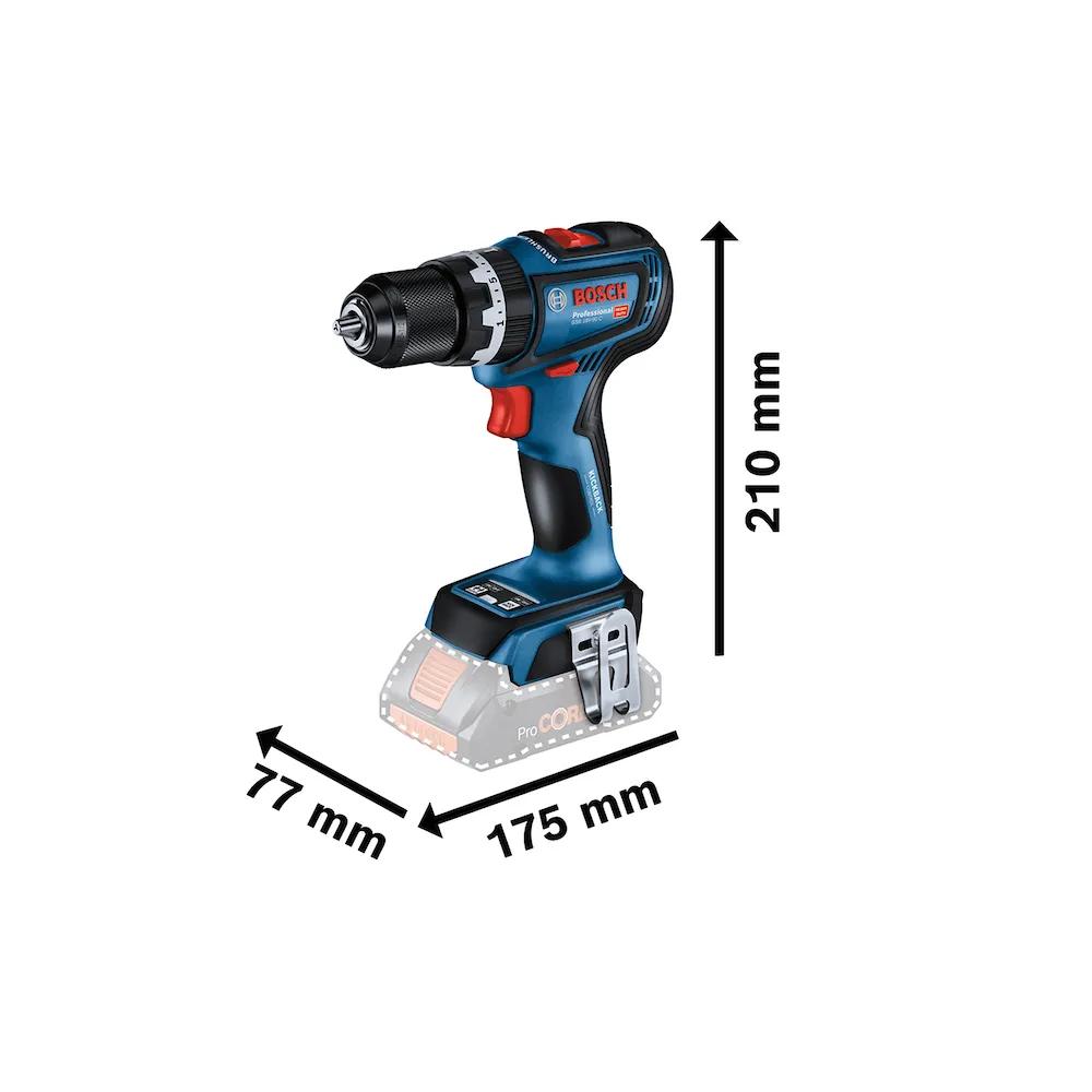 TALADRO PERCUTOR ATORNILLADOR BOSCH GSB 18V-90C 18V BRUSHLESS (SIN BATERÍA) - 5