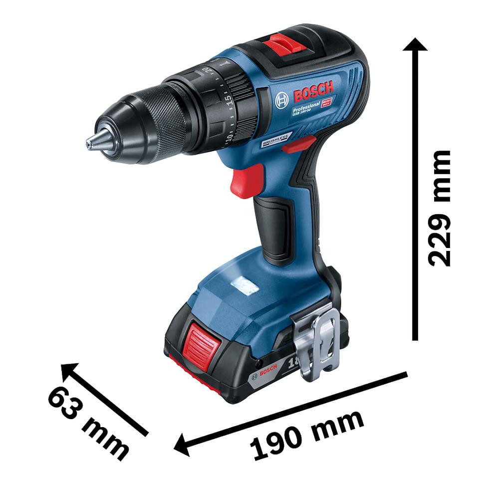 TALADRO PERCUTOR ATORNILLADOR BOSCH 18V-50 +BAT +CARG - 5