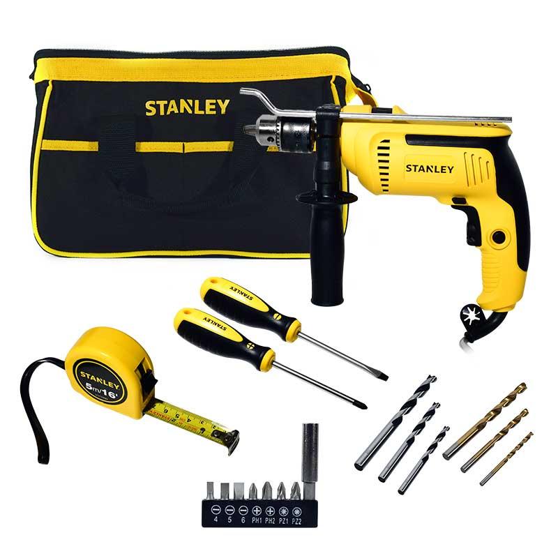 TALADRO PERCUTOR STANLEY SDH700 + 17 ACCESORIOS - 1