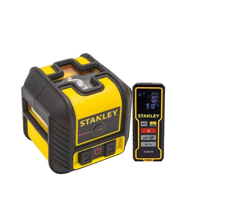 NIVEL LÁSER DEWALT CRUZ STANLEY STHT77502-TLM99 + MEDIDOR VERDE - 2