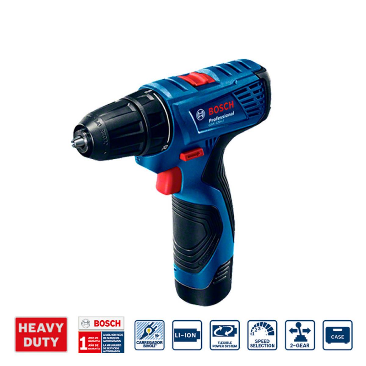 TALADRO ATORNILLADOR GSR 120-LI PROF + CARG GAL 12V-20 + MALETÍN + 1 BAT GBA 12V 2.0AH - 3