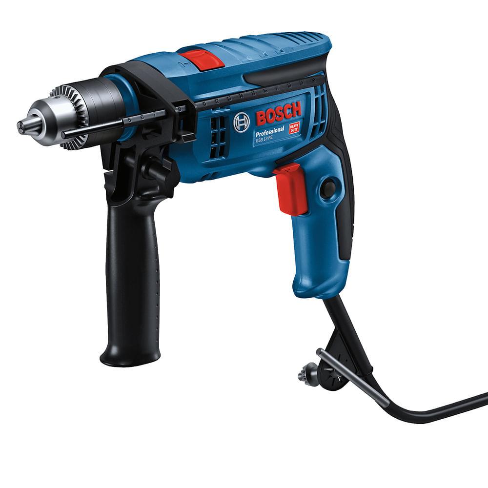 TALADRO PERCUTOR ATORNILLADOR BOSCH GSB 13 RE 650W + 23 ACC - 2