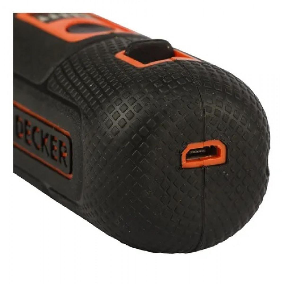 ATORNILLADOR BLACK & DECKER INALÁMBRICO BD40K4-LA 4V + 4 ACC. +USB - 5
