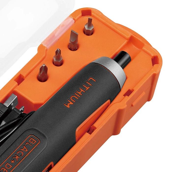 ATORNILLADOR BLACK & DECKER INALÁMBRICO BD40K4-LA 4V + 4 ACC. +USB - 6
