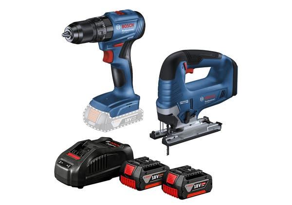 PACK TALADRO PERCUTOR BOSCH 18V GSB 185 + SIERRA CALAR GST 185 - 1