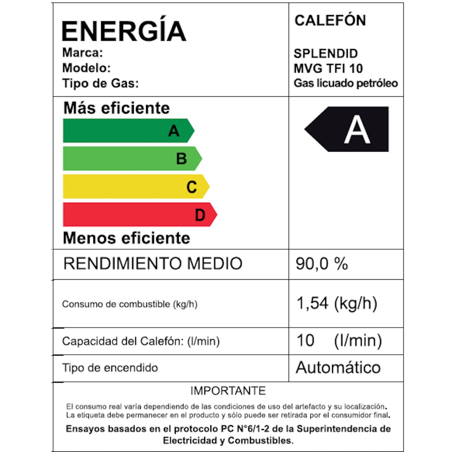 CALEFON SPLENDID IONIZ. MASTER TIRO FORZADO GAS NATURAL 10L - 3