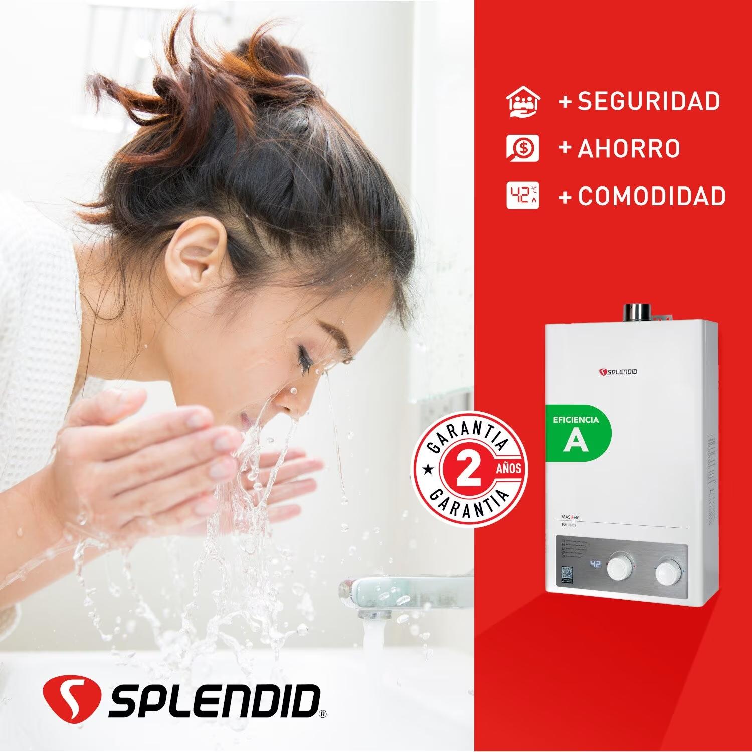 CALEFON SPLENDID IONIZ. MASTER TIRO FORZADO GAS NATURAL 10L - 8