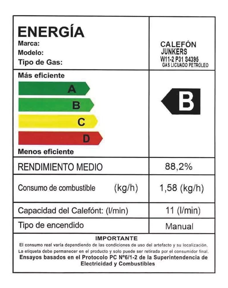CALEFON JUNKERS CHISPERO G.L. 11 L. W11-2 P31 - 3