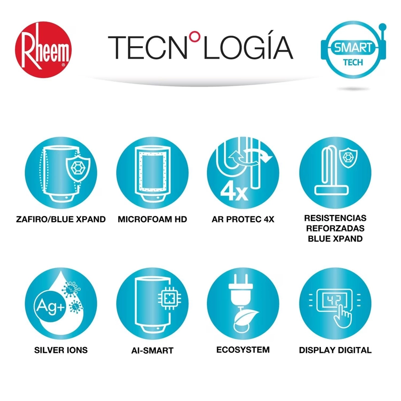 TERMO ELÉCTRICO RHEEM 30L COLGAR - 4