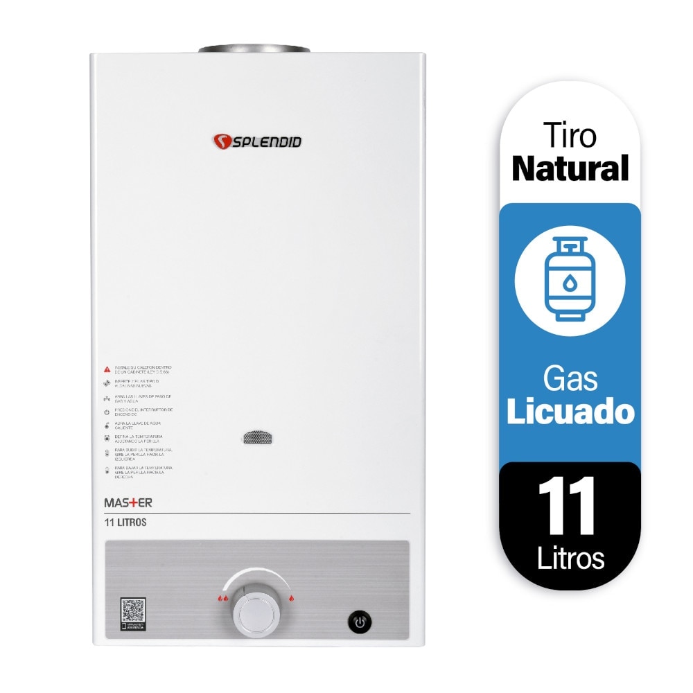 CALEFONT SPLENDID MASTER TIRO NATURAL 11 L GAS LICUADO - 1