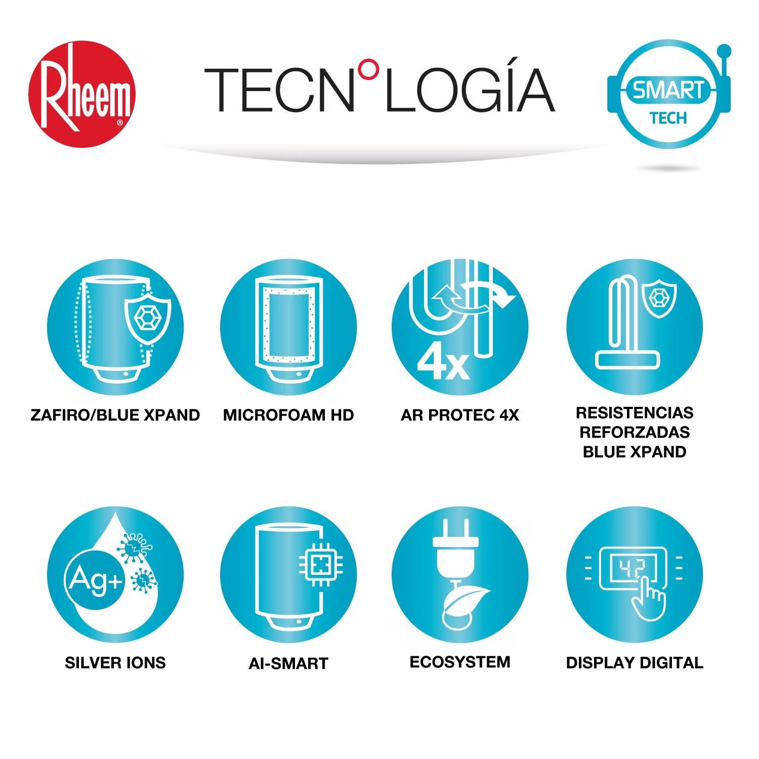 TERMO ELÉCTRICO RHEEM 50L COLGAR - 10
