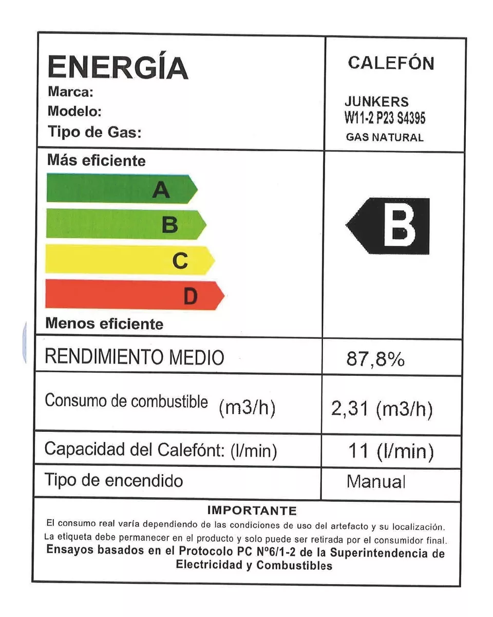 CALEFON JUNKERS CHISPERO G.N. 11 L. W11-2 P23 - 3