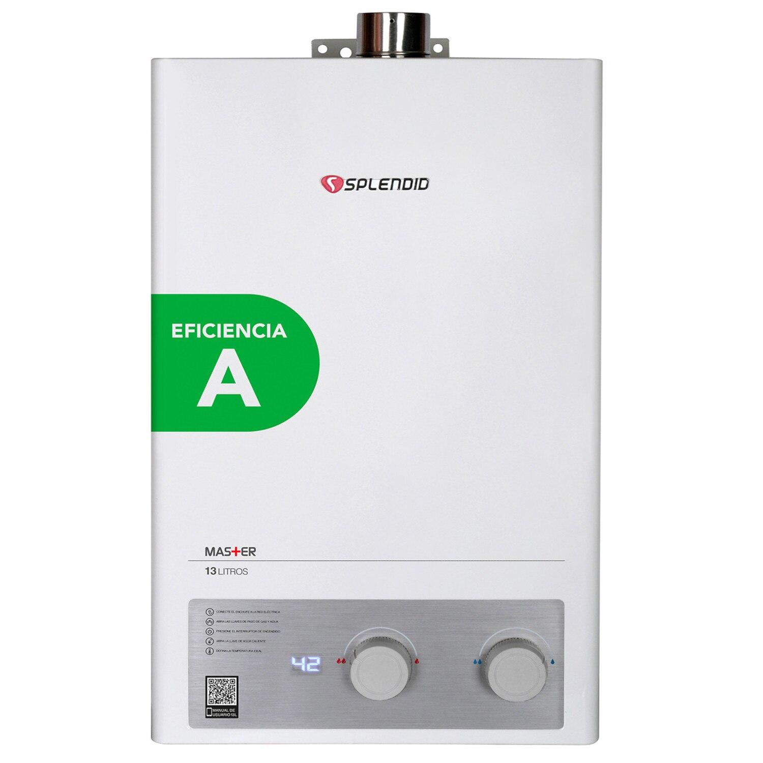 CALEFON SPLENDID 13L GAS LICUADO MASTER TIRO FORZADO ION - 4