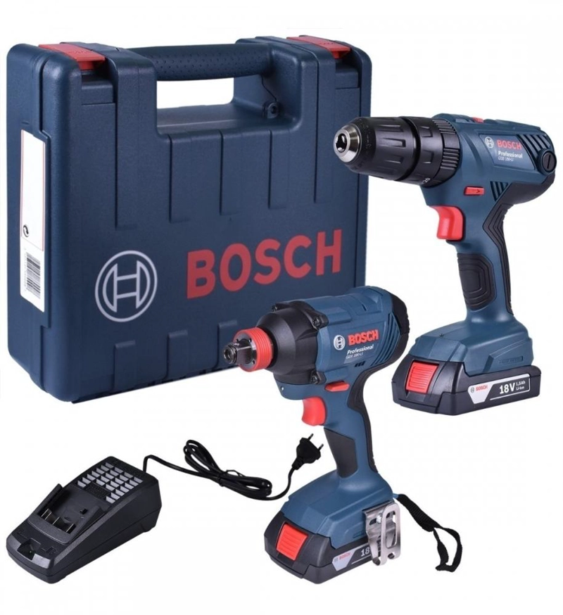 KIT TALADRO PERCUTOR BOSCH GSB 18+ LLAVE IMPACTO GDX 180 +MALETÍN 06019G52E2 - 1