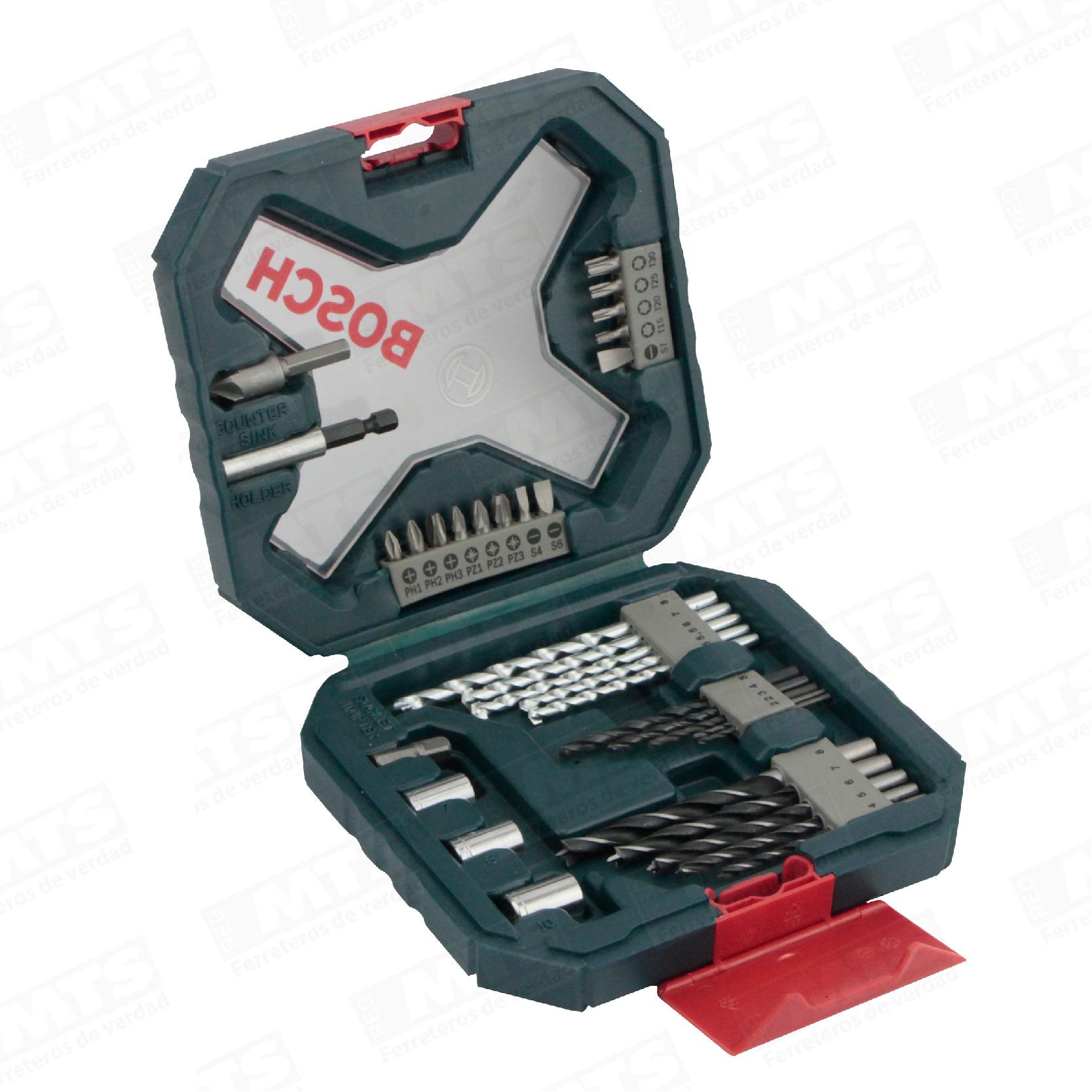 MALETIN X-LINE BOSCH 34 UNIDADES BROCAS Y PUNTAS - 1