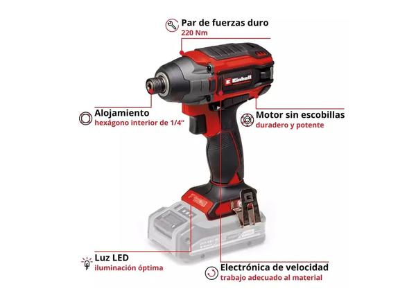 KIT TALADRO EINHELL 18V TE-CD18/48 +ATORNILLADOR TP-CI18/220 - 7