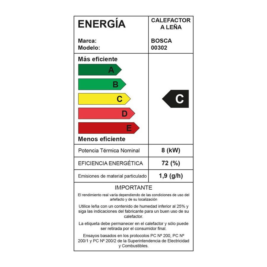 CALEFACTOR BOSCA A LEÑA LIMIT 350 - 7