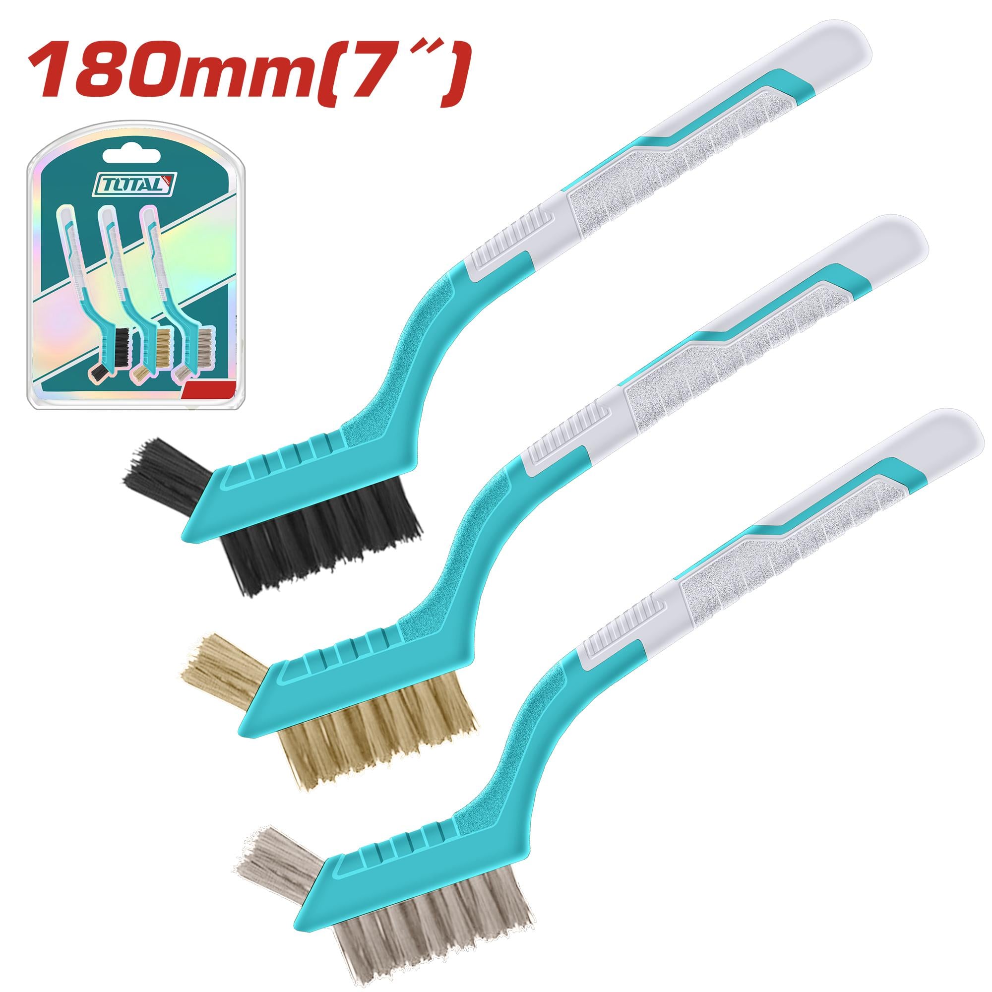 SET MINI ESCOBILLAS TOTAL TAC38033 180MM (3PZS) - 3