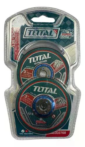 JUEGO 5 DISCOS ABRASIVOS CORTE 3' TOTAL TAC303768 - 2