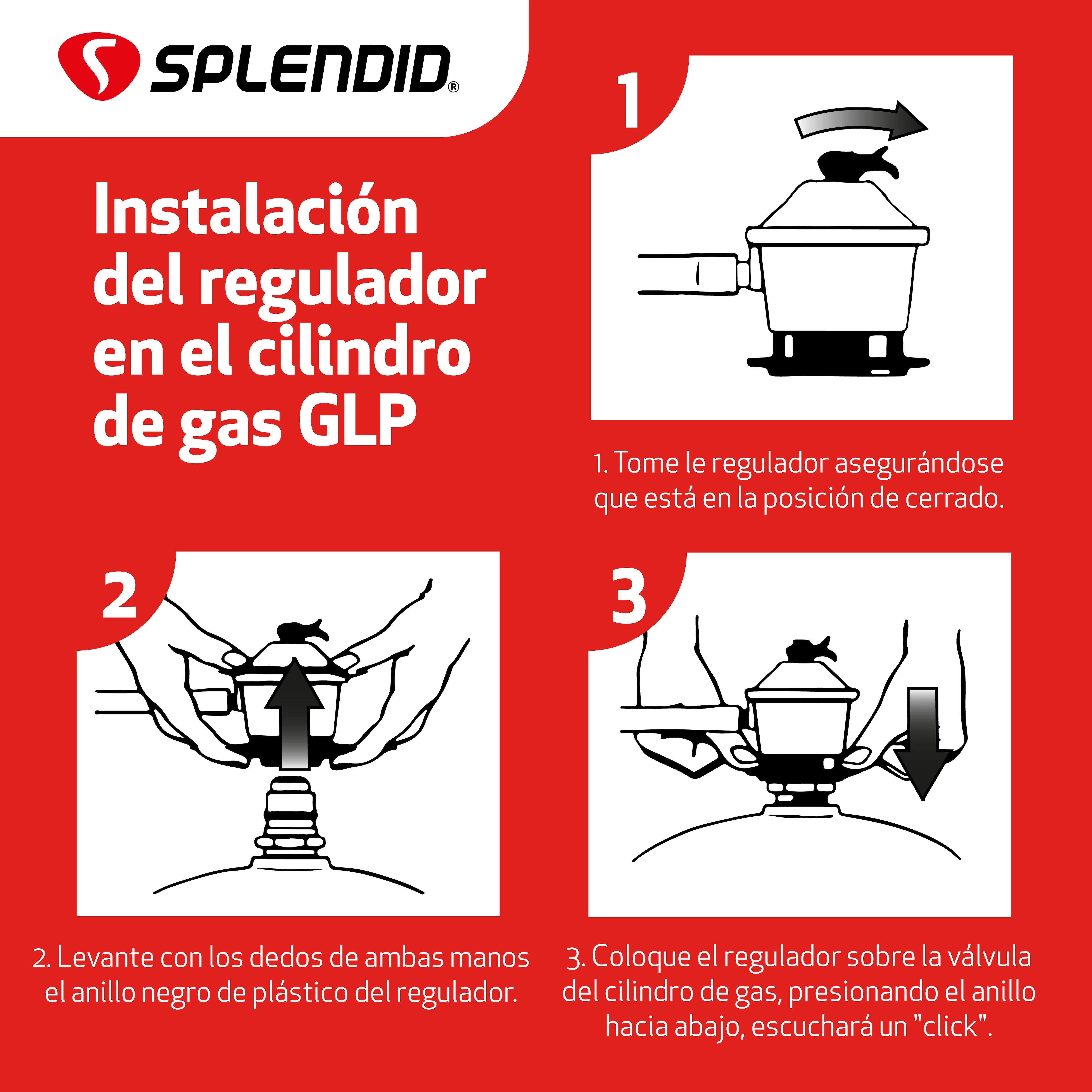 REGULADOR CON VALVULA SEGURIDAD 5,11 Y 15 KG SPLENDID - 6