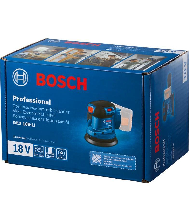 LIJADORA BOSCH GEX 185MM 1 BATERIA 4A+ 1CARGA - 3