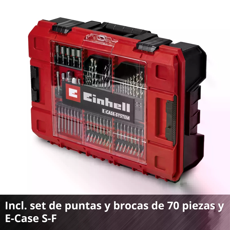 TALADRO EINHELL TP-CD 18/70 + 1 BAT 2 A + 1 BAT 3 A + 70 ACC - 10