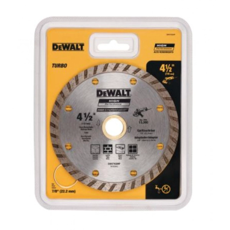 DISCO DIAMANTADO RANURADO 4 1/2' DEWALT DW47450HP - 1