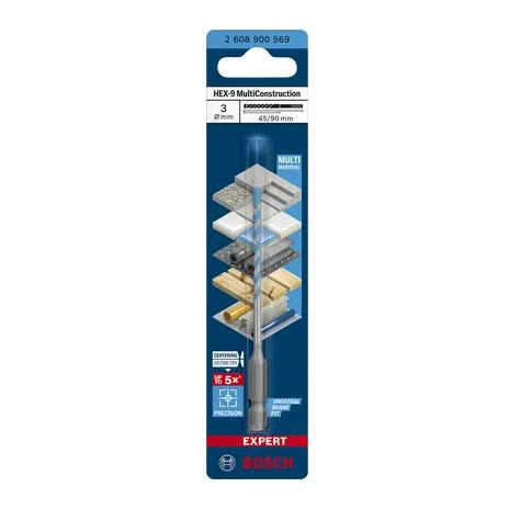 BROCA BOSCH HEX-9 MULTICONSTR 3X45X90MM HEX 1/4 - 3