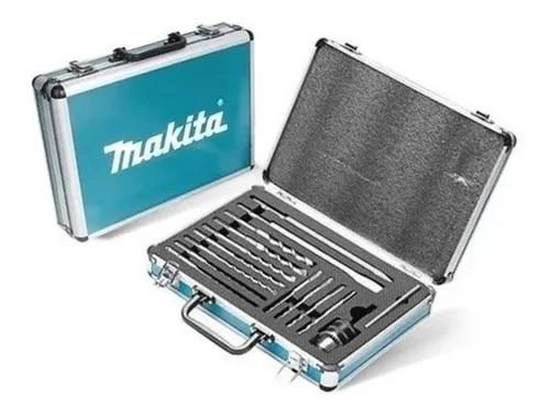SET ACCERIOS MAKITA  D-71174 14 PZAS PUNTOS Y BROCAS SDS PLUS + MADRIL 13MM - 1