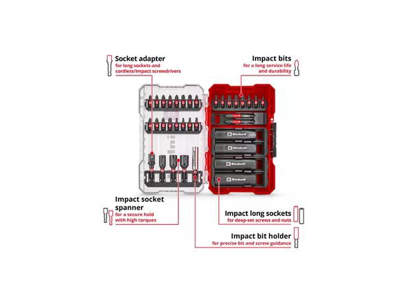 SET 35 PTAS-DADOS IMPACT EXTREME EINHELL 49109230 - 2
