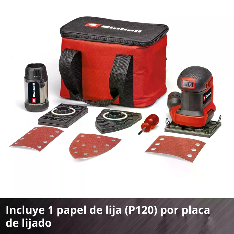 LIJADORA EINHELL TE-OS 18V/113 3X +LIJAS SIN BAT NI CARG - 8