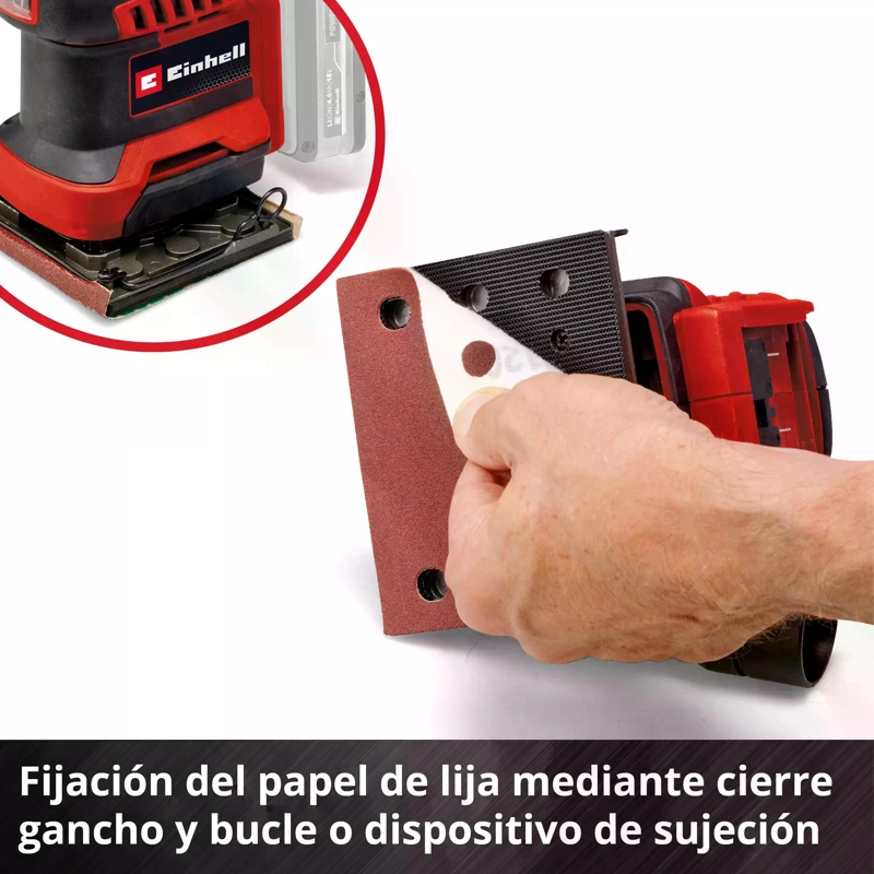 LIJADORA EINHELL TE-OS 18V/113 3X +LIJAS SIN BAT NI CARG - 9