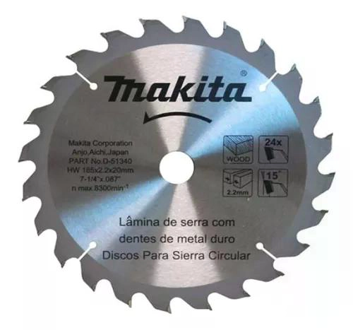 DISCO SIERRA 7 1/4 X 24D MAKITA D-51340 EJE 20MM - 2