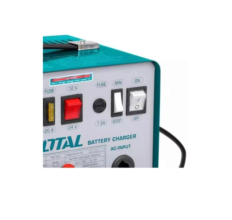 CARGADOR DE BATERIA PARA AUTO 12V/24V TOTAL TBC1601 - 2