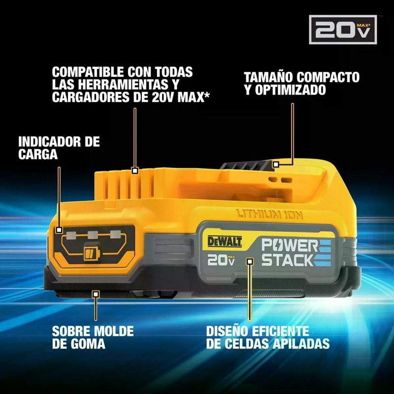 BATERIA 20V DEWALT POWERSTACK 1.7AH DCBP034-B3 - 4