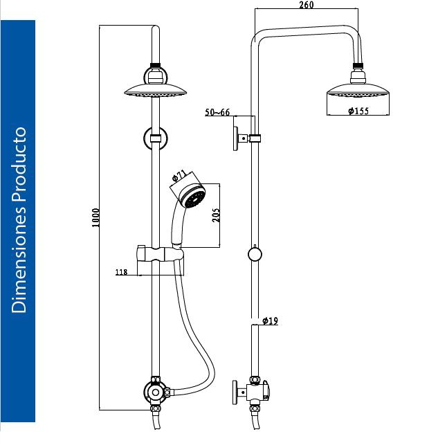 COLUMNA DUSCHY BASIC CROMADA - 4
