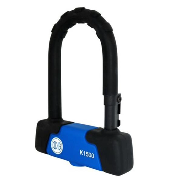 CANDADO U LOCK ODIS K1500 15X185MM AZUL/NEGRO LLAVE MAPA BT - 2