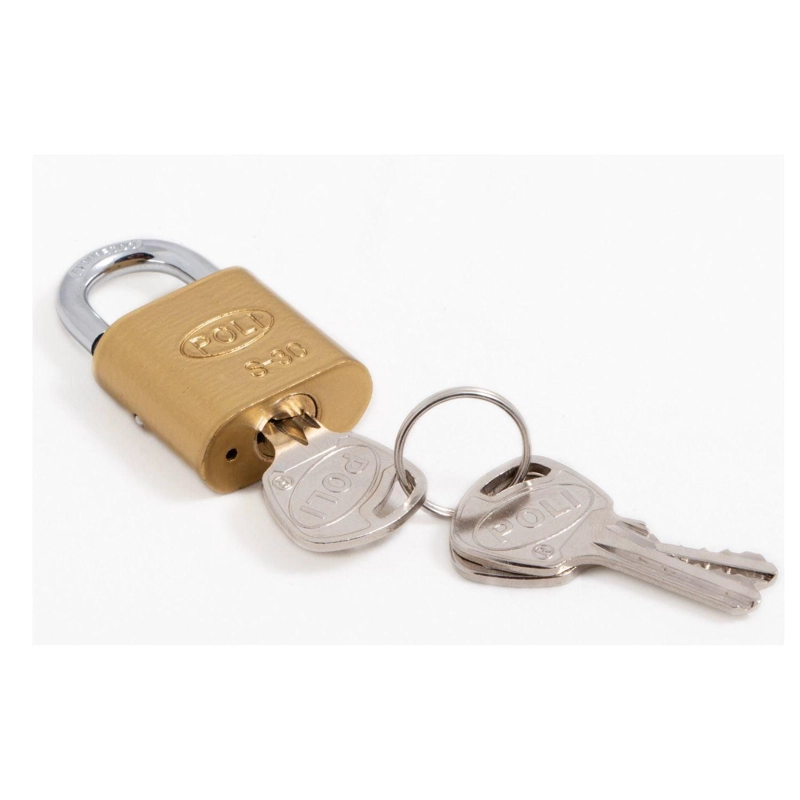 CANDADO POLI S 30MM BR-CJ 3 LLAVES - 3